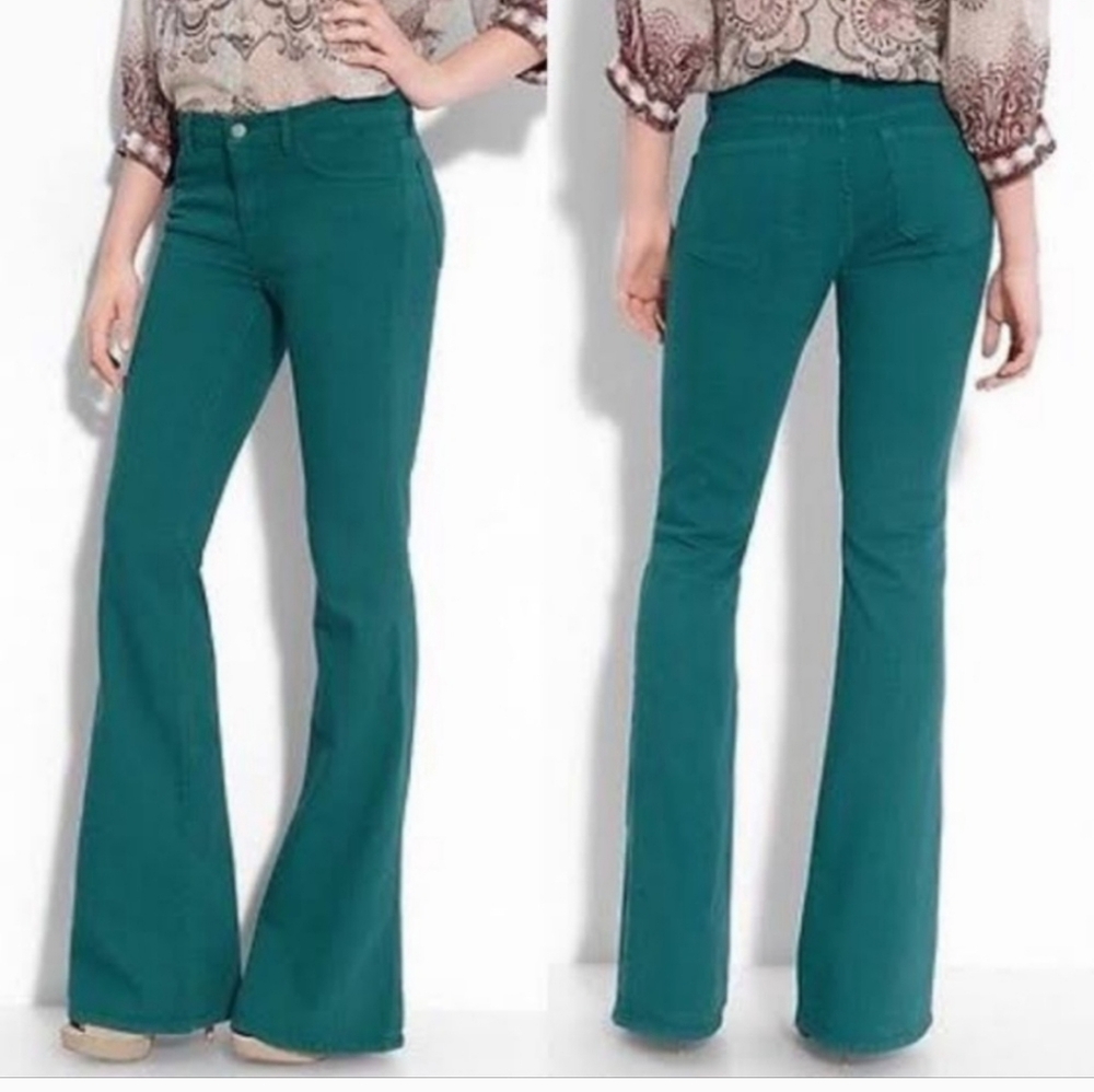 Teal Flare Women Jeans